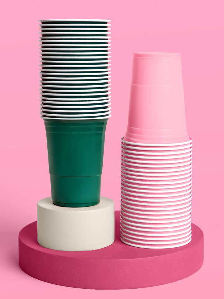 xo, Fetti Camp Bride Cups | pink, green, camp, bachelorette, for wholesale by xo, Fetti