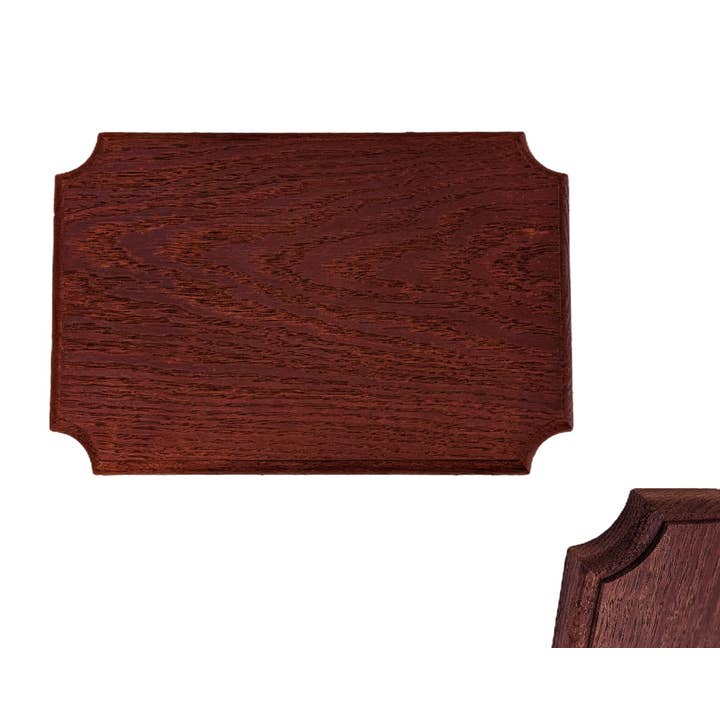 Wild Woodworker - Wholesale Plaque - 2:3 ratio blank wooden plaque (Dark Mahogany Stain) Oak, Flush Mounted