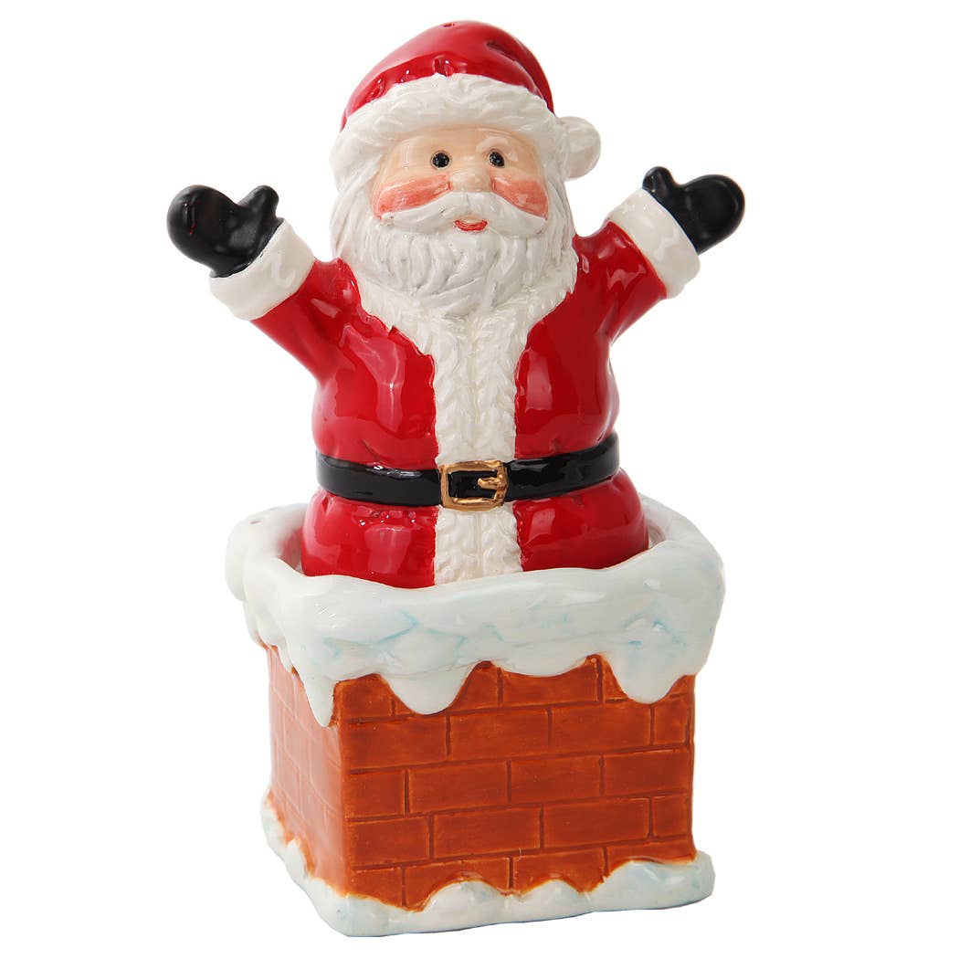 Pacific Trading - Wholesale Salt & pepper shaker set - Santa Chimney Salt and Pepper Shaker Set1