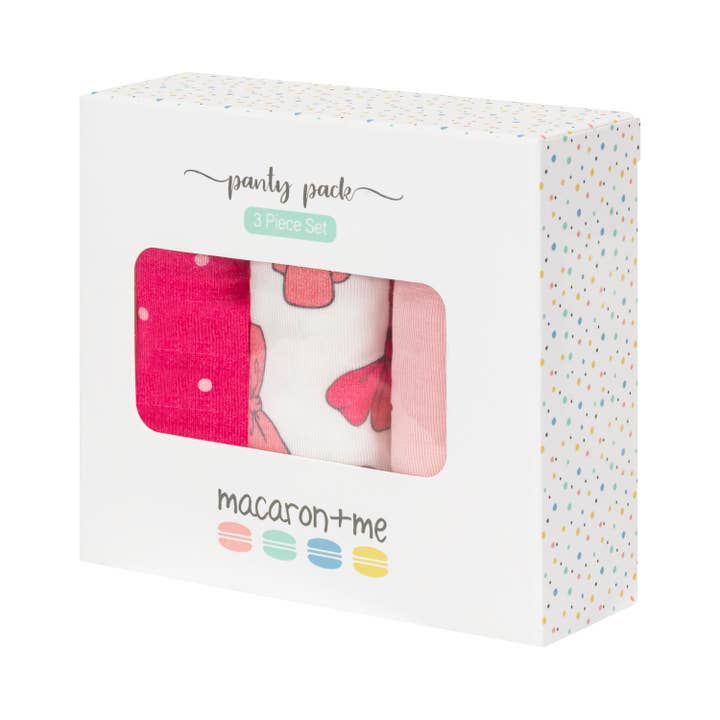Macaron + Me - Wholesale Underwear - Kids - Girls Panties - Pink Bows