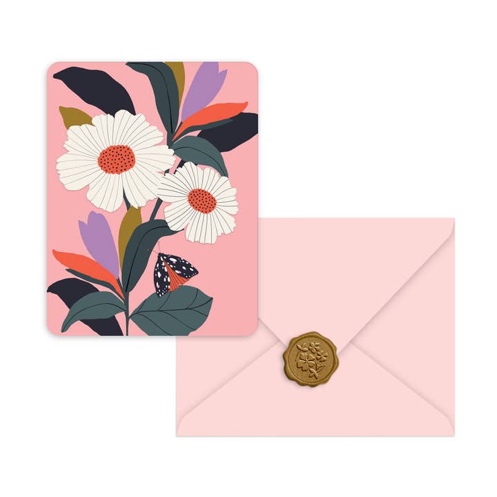Studio Oh! - Wholesale Stationery/Notecard Set - Blossoming Reflections Note Cards with Matching Wax Seals2