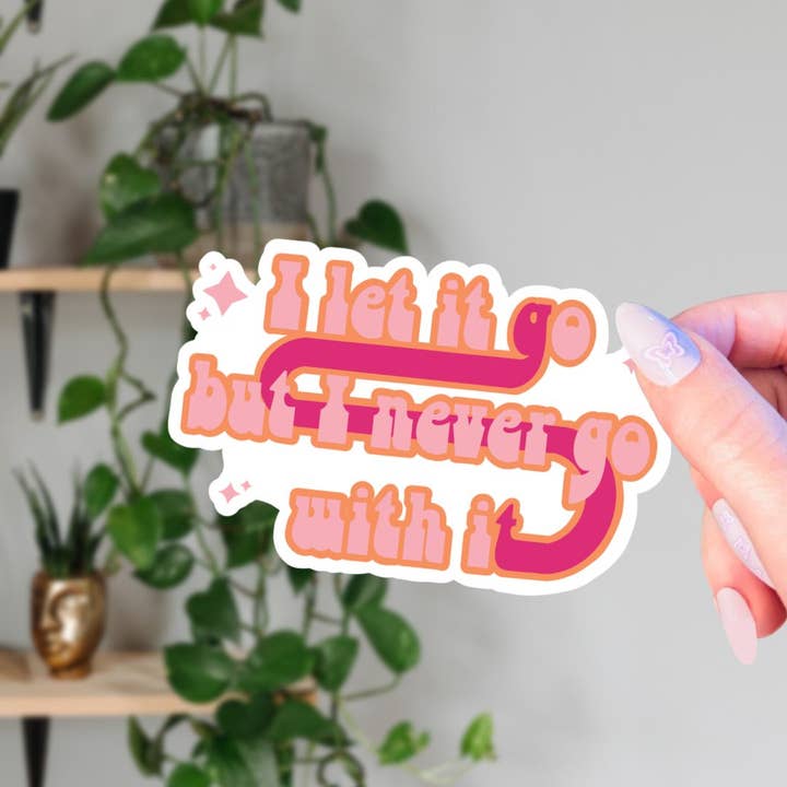 Let It Go Mac Miller Lyrics Retro Sticker for wholesale by Living Noir