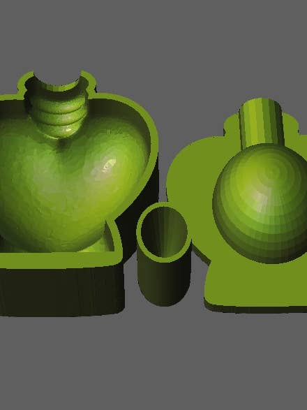 Perfume Bottle Bomb Shell Bath Bomb Mould for wholesale by BBHP Moulds