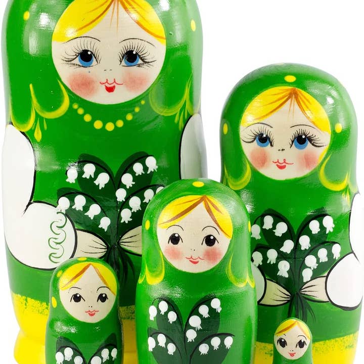 GRÖN häckande dockor set, 5 st/6 ” för wholesale av GSZ corporation DBA Gabriella's Gifts