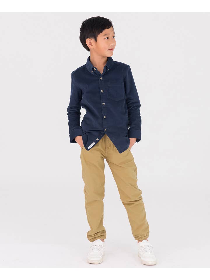 RuffleButts + RuggedButts - Wholesale Pants - Kids - Boys Dark Khaki Jogger Pants
10