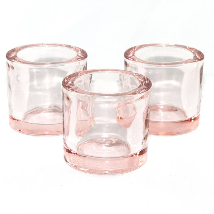 Twilight Collection - Wholesale Candle Holder - Heavy Glass Votive Holder | Peach
