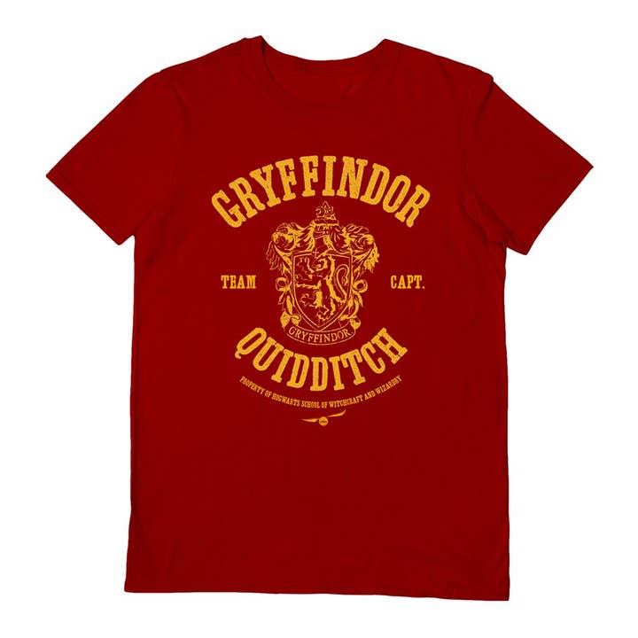 Pyramid International – Engroshandel T-shirt med print - Unisex – Harry Potter (Gryffindor Team Quidditch) Rød T-shirt