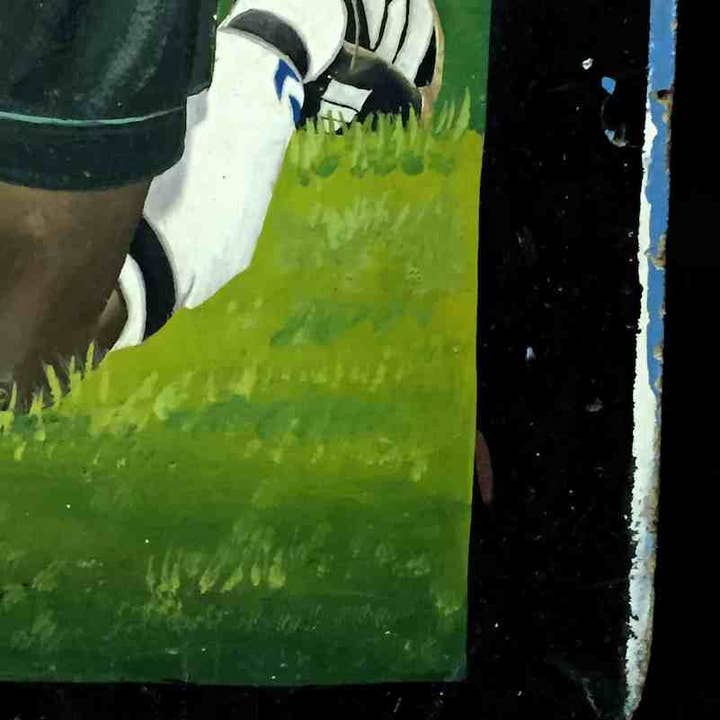 The Niger Bend – wholesale Målning/Teckning – Berömda internationella ghananska fotboll fotboll stjärna Mallam Yahaya kommersiell konst målning2