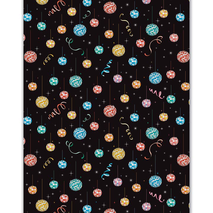 MELLOWWORKS - Wholesale Wrapping Paper Roll - Disco Balls Gift Wrap Roll2
