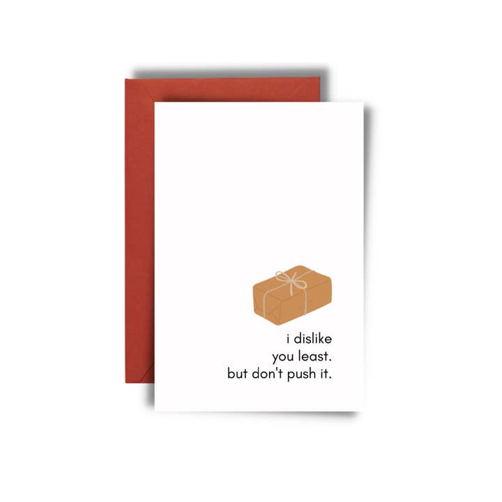 Dislike You Least Lustige Weihnachts-Grußkarte für den Großhandel von Imperfect Inspiration