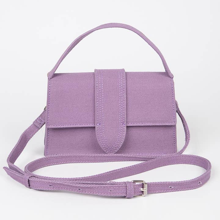 Denim Top Handle Crossbody Bag for wholesale by 3AM BY H&D ACCESSORIES