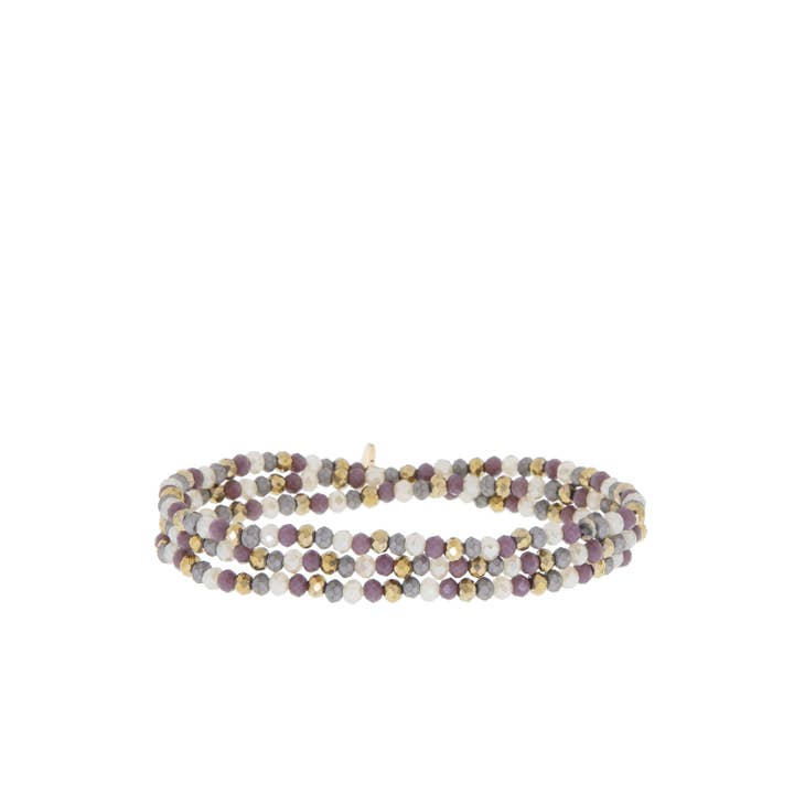 Marlyn Schiff - Wholesale Beaded Bracelet - mini stretch crystal beaded wrap bracelet