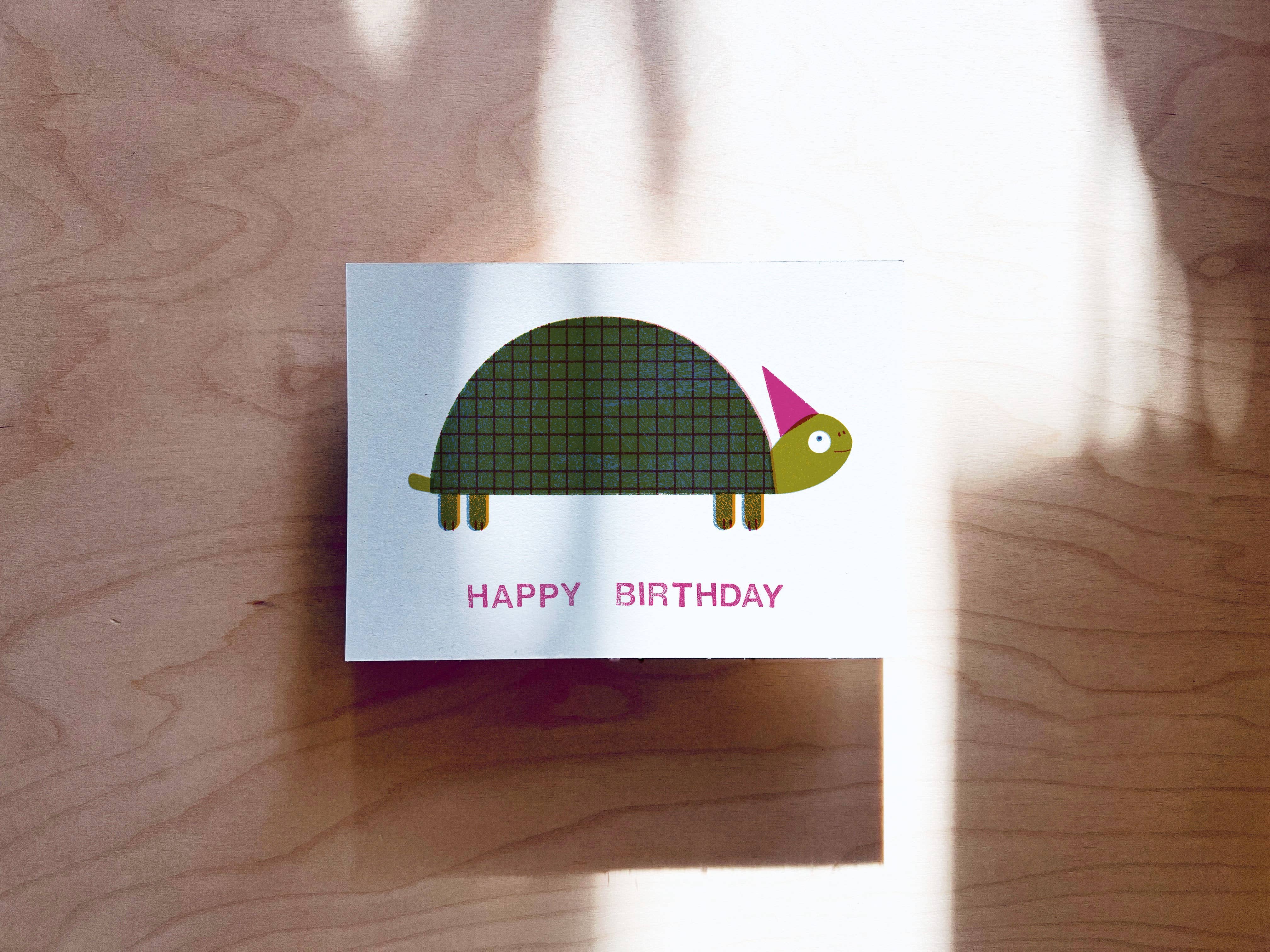 jungwiealt - Wholesale Postcard - Birthday Turtle Postcard DIN A62