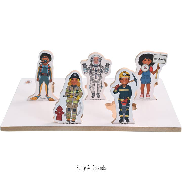 BRAVE Careers Small World Play | Kids & Toddler Wooden Puzzles for wholesale by Philly & Friends