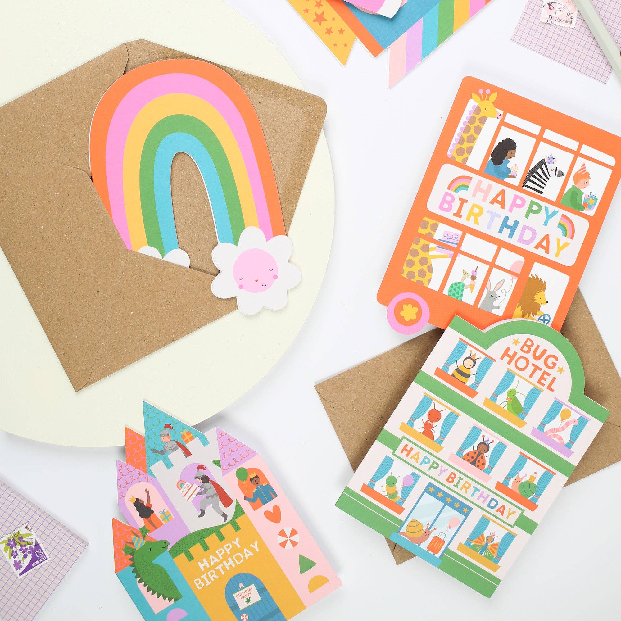 Mifkins - Wholesale Everyday Greeting Card - Rainbow Blossom Greeting Card5