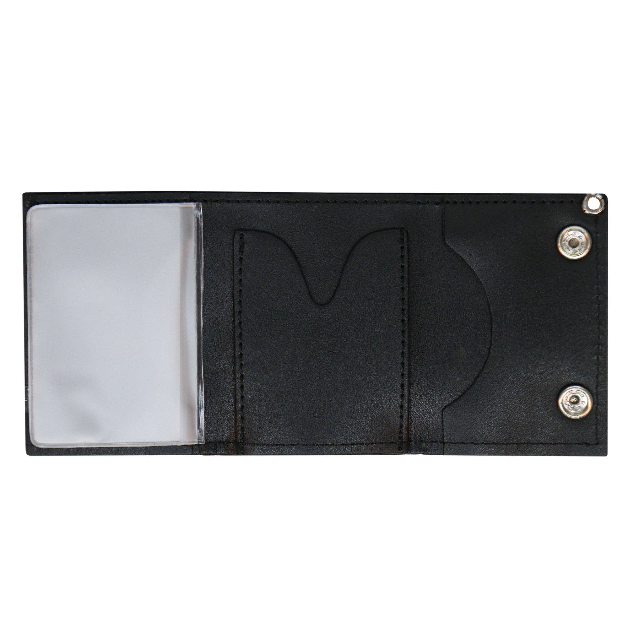 BLK Hot Leathers WLB1001 Classic Black Leather Wallet with Chain for wholesale on Faire1