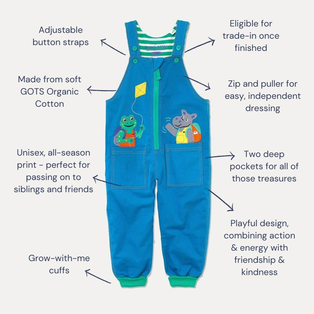 Ducky Zebra: Sustainable Kids' Clothes - Wholesale Overalls - Kids - 'More Moor!' Organic Cotton Kids Dungarees7