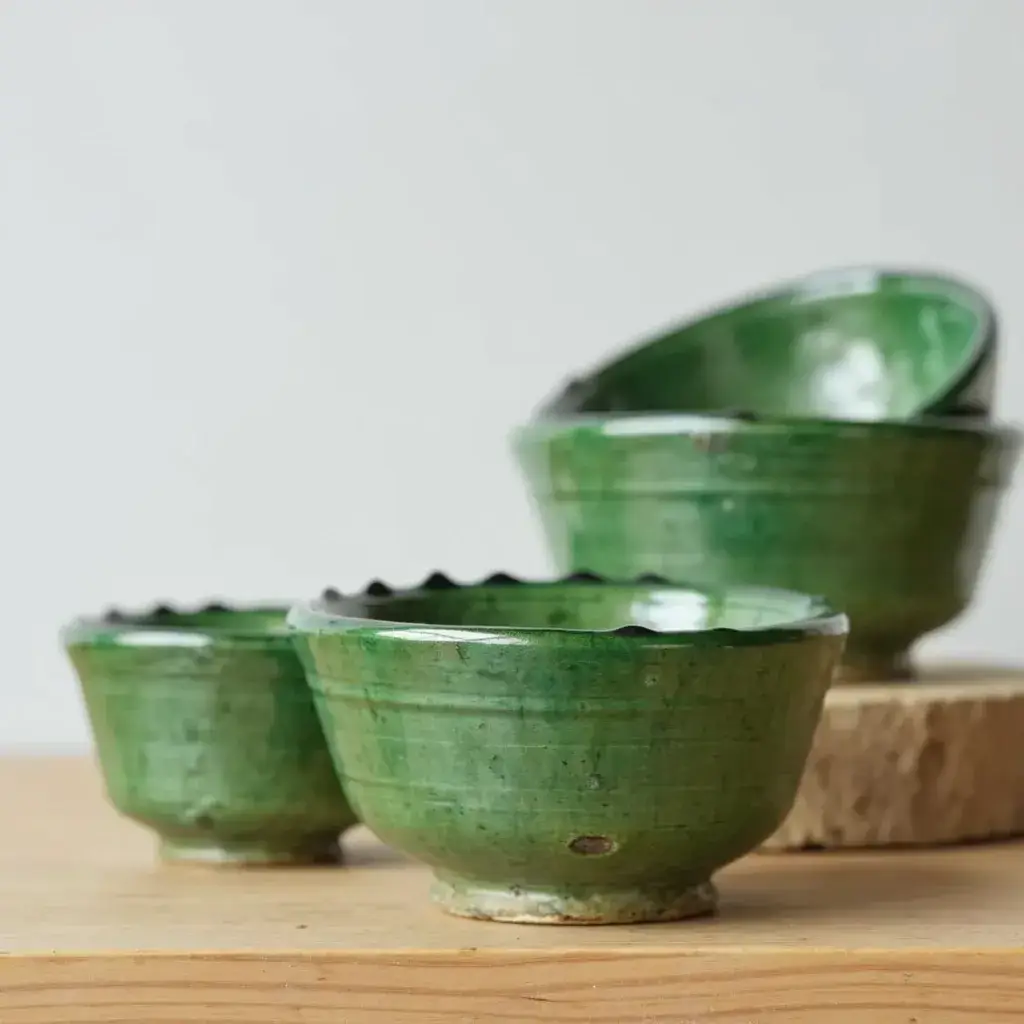 High crafty - Wholesale Serveerschaal - 🌿 Set van 3 Marokkaanse Tamegroute aardewerken kommen2