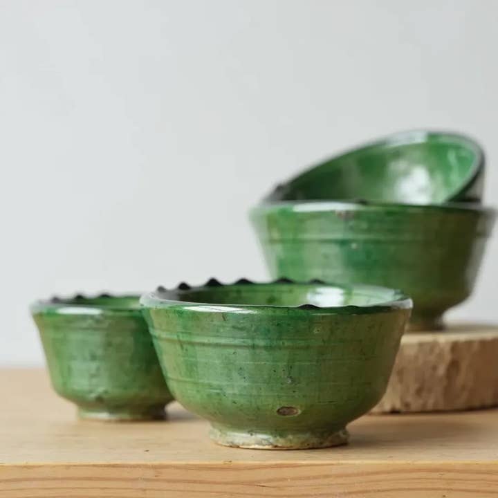 High crafty β wholesale Serving bowl β πΏ Set of 3 Moroccan Tamegroute Pottery Bowls2
