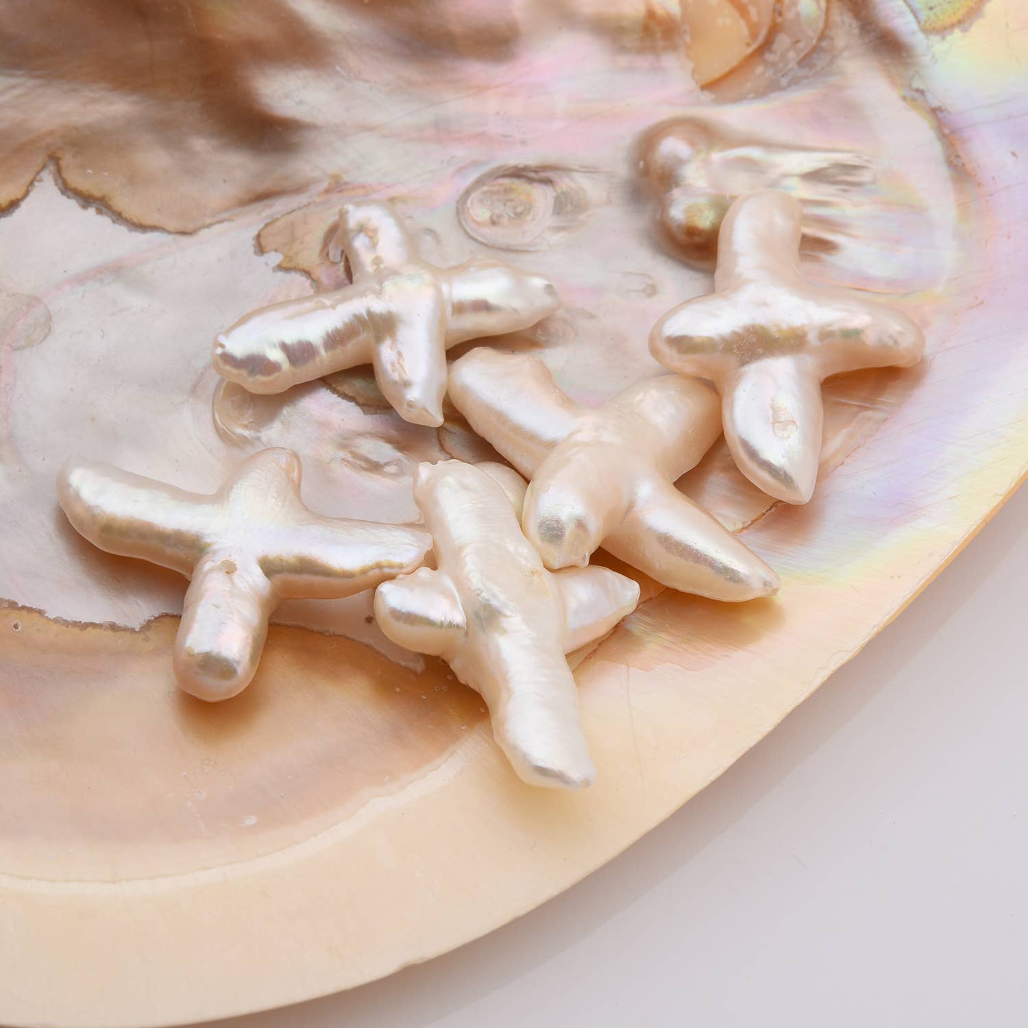 Beads Creation - Wholesale Beads - Natural Cross Pearl Bead, 35x20mm Pendant, Gift, FWP05810