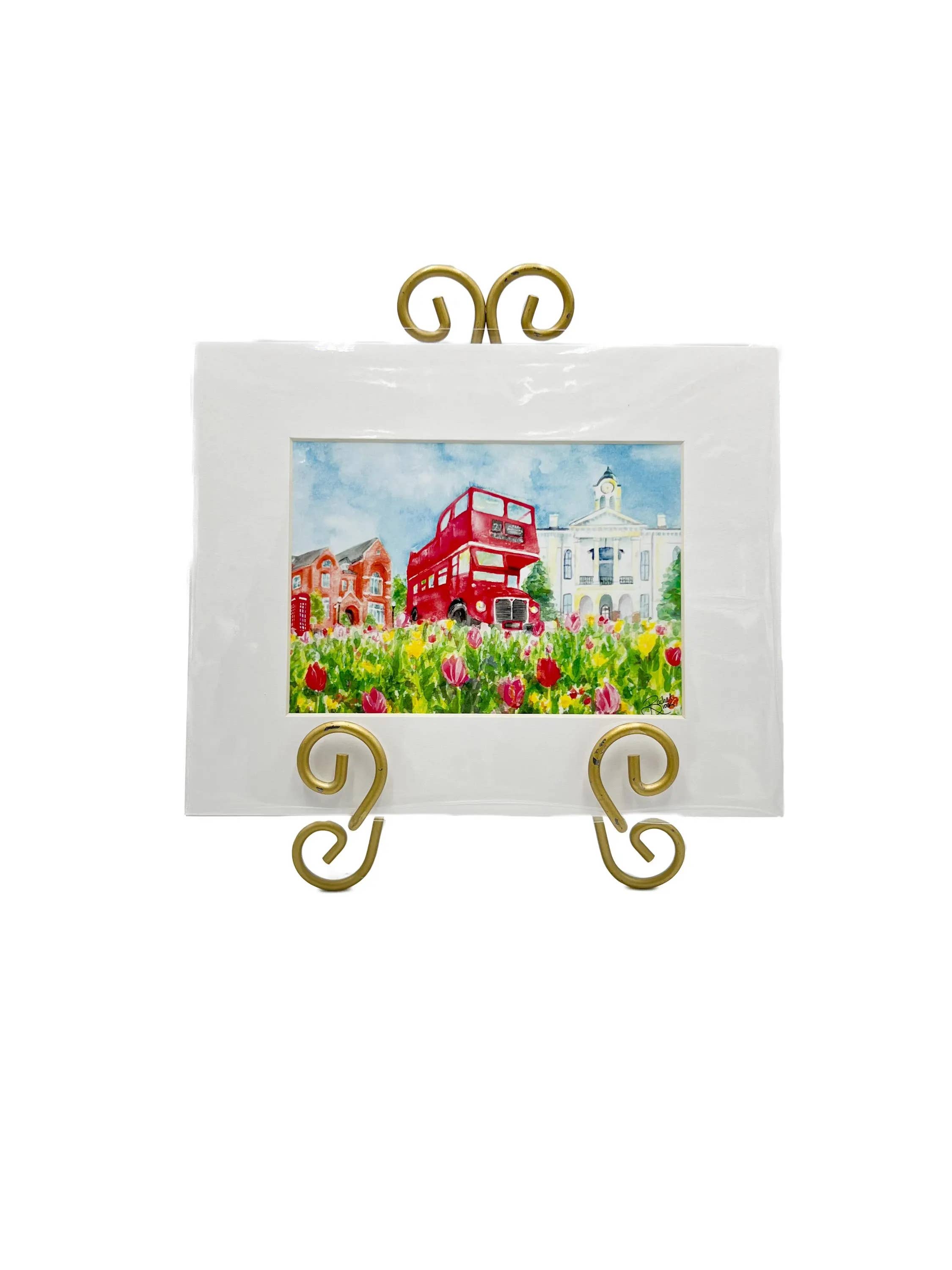 Rachel Brooks Design, LLC – wholesale Art print – Watercolor Double Decker Oxford Art Print