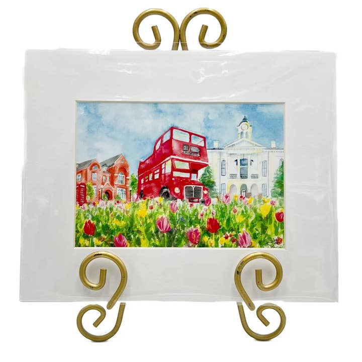 Rachel Brooks Design, LLC – wholesale Art print – Watercolor Double Decker Oxford Art Print 0