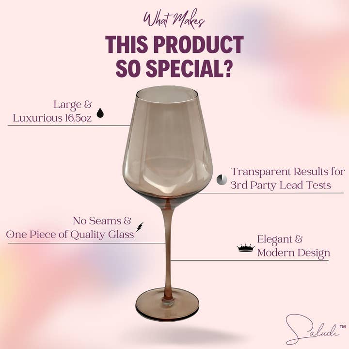 Saludi Glassware – wholesale Vinglas – Flerfärgade vinglas9