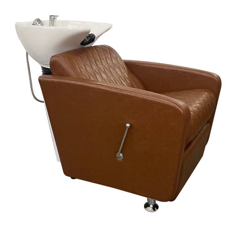 Salon Equipment Pros - Wholesale Chair - Comfort Plus Salon Backwash Shampoo Unit w/Faucet HAZELNUT