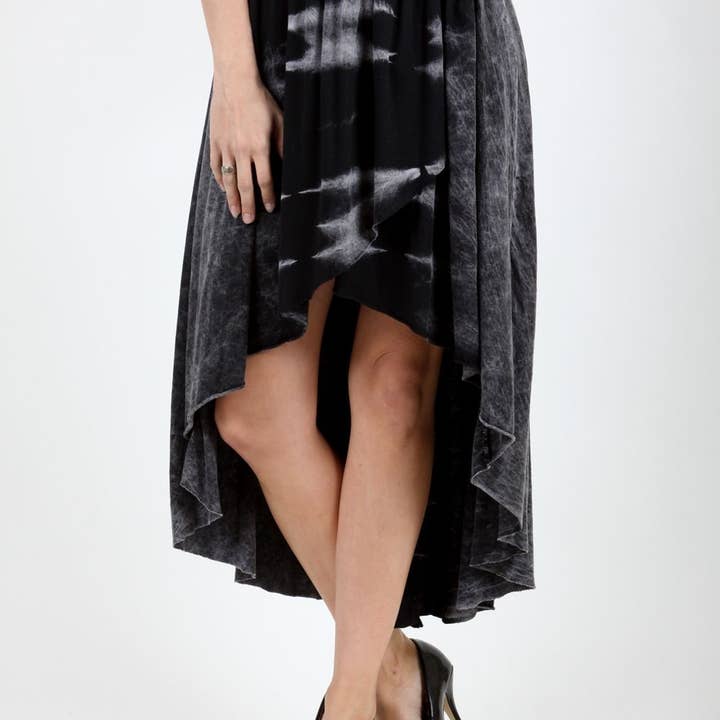 Speciaal geverfde hi-low rok voor wholesale door VOCAL