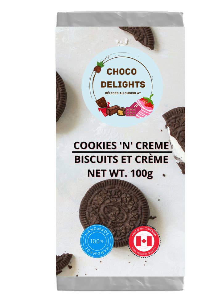 Cookies and Cream - White Chocolate for wholesale by Choco Delights