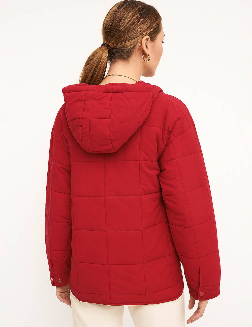 Sweetkama – wholesale Puffer jacket – Women’s – Ladies Button Pullover Hooded Padded Puff Jacket SKT47555