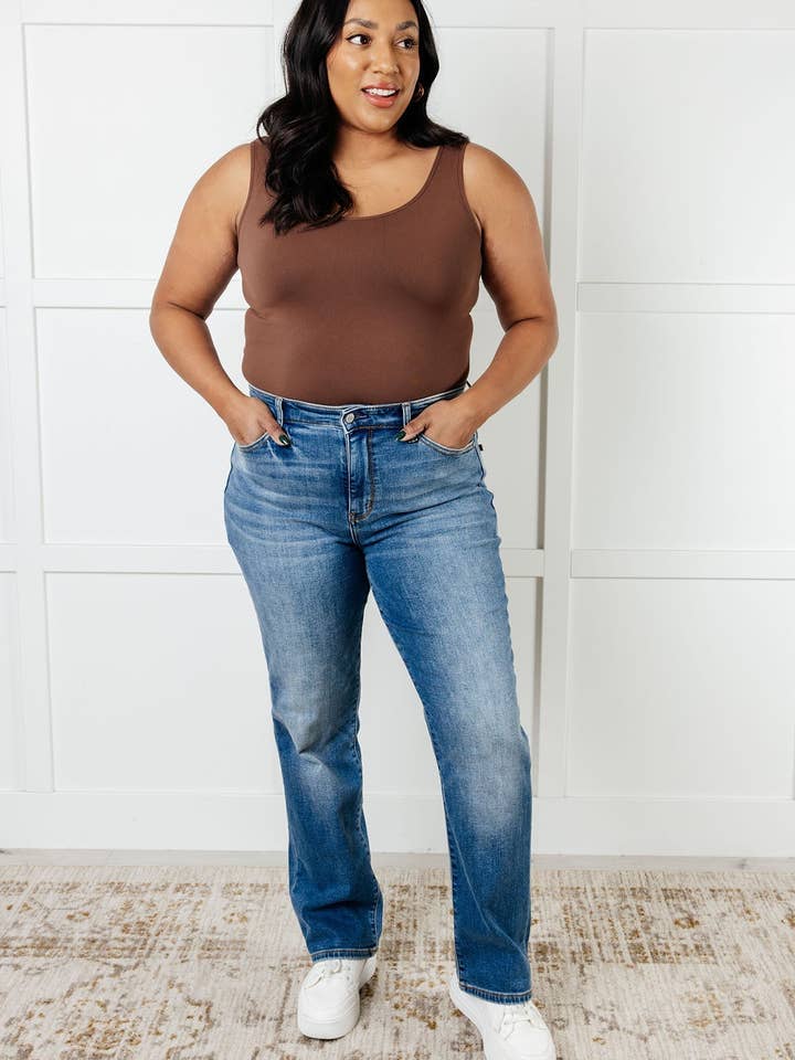 Avenue Wholesale - Wholesale Jeans - Women's - Judy Blue Vintage Wash Thermal Straight Jeans