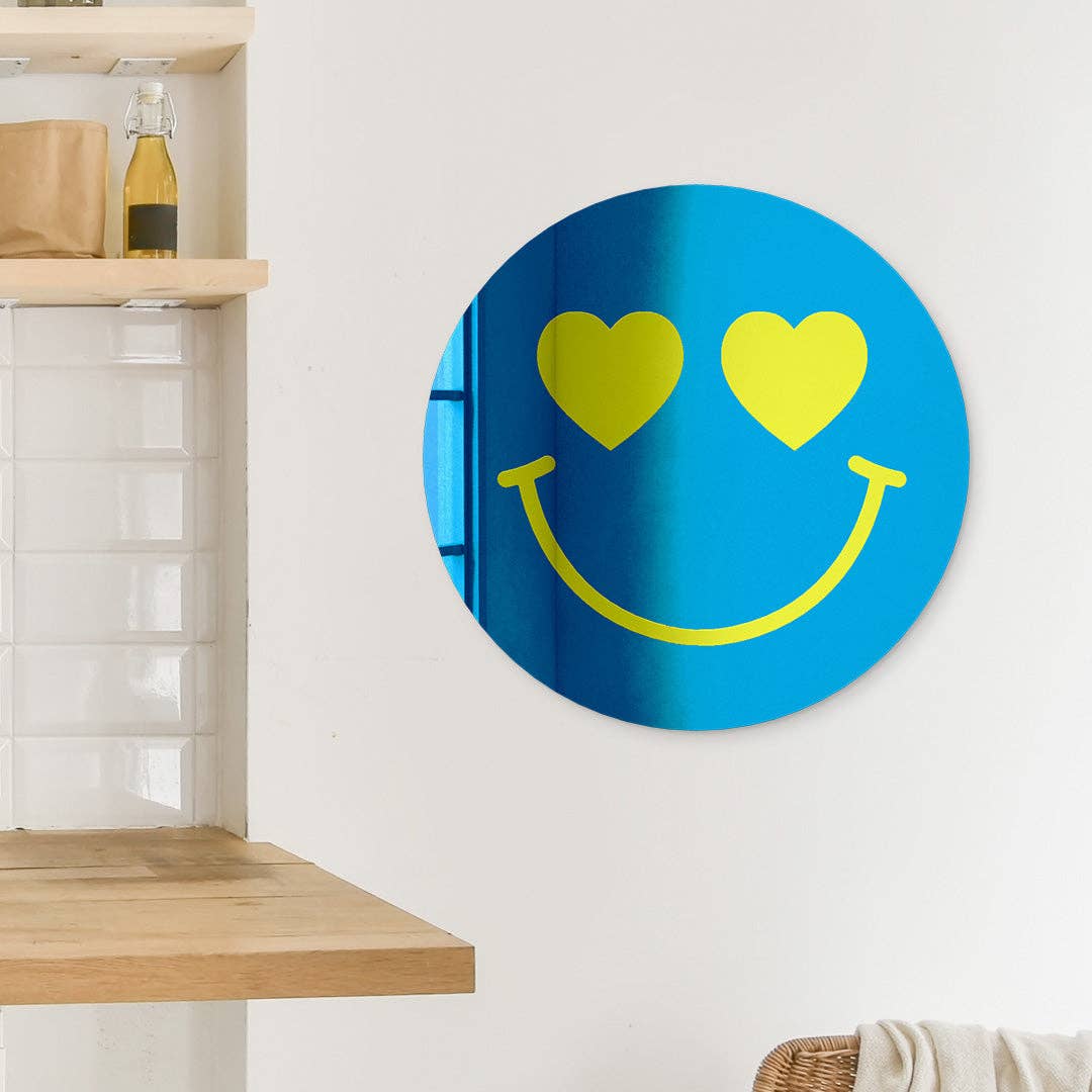 4ArtWorks – wholesale Wall mirror – Happy Face with Hearts Eyes | Acrylic Art | Mirror Decor2