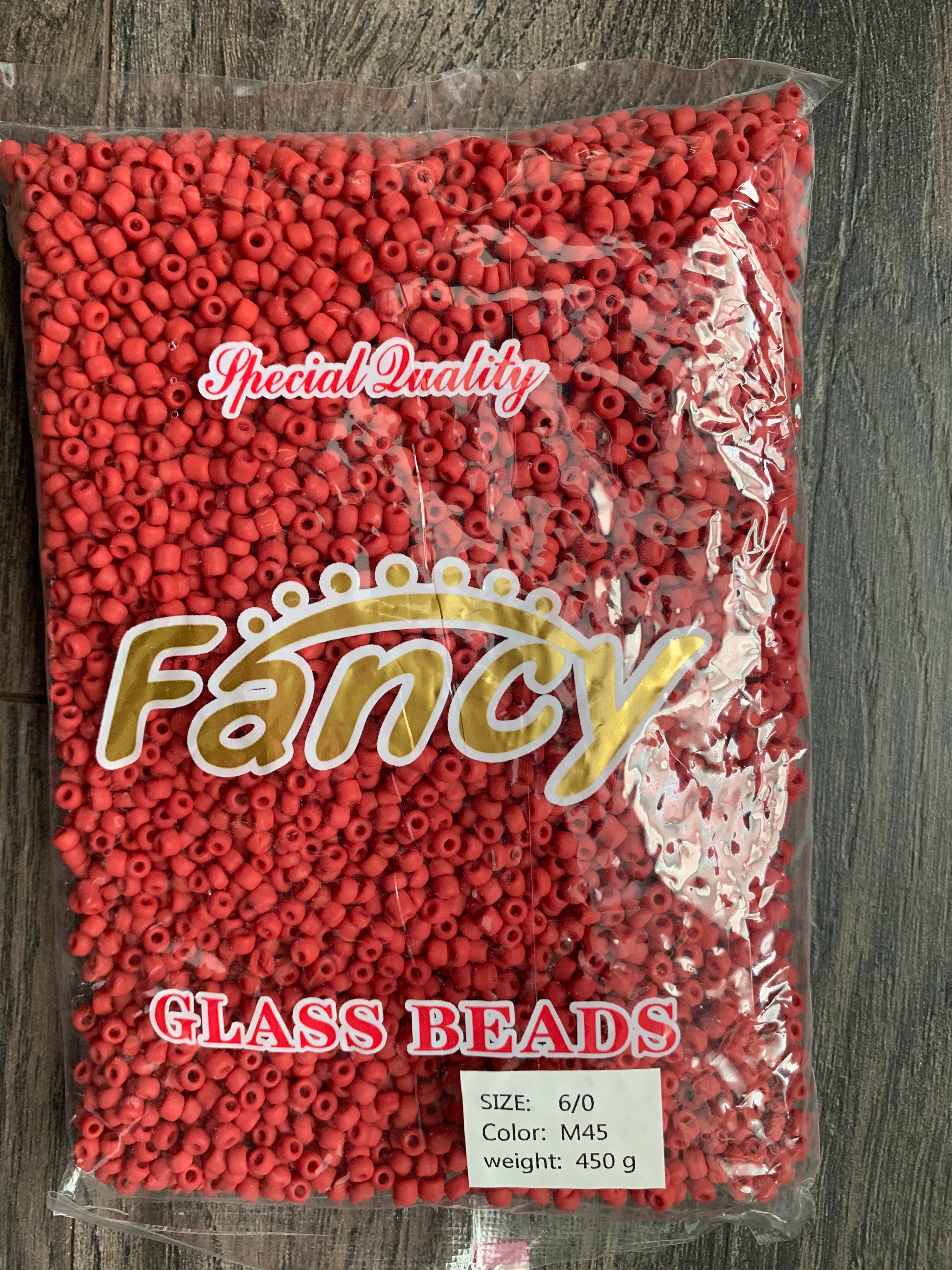 MaddieMayShop - Venta al por mayor Cuentas - Perlas de semillas 6/0, perlas de semillas a granel, perlas de vidrio esmerilado de 450 gramos32