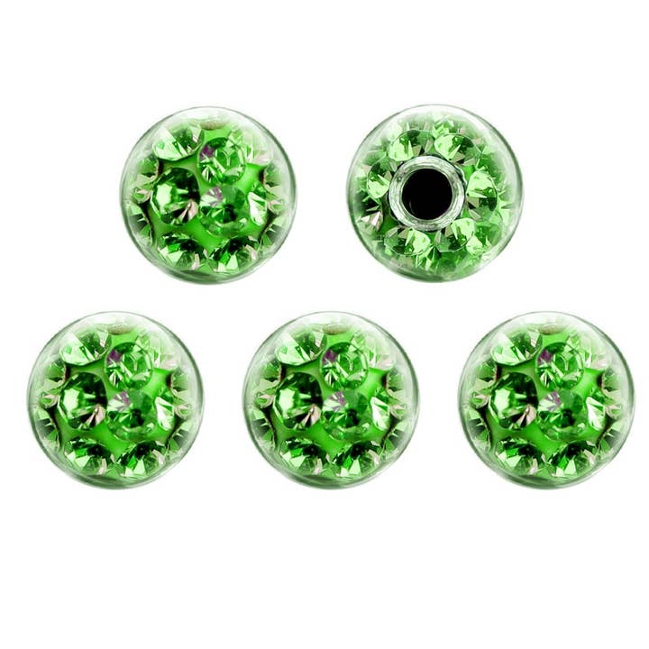 Bodytrend - Wholesale Lip Ring - SHAMBALLA THREADED BALLS 16G(1.2MM)WITH EPOXY PLASTIC COAT