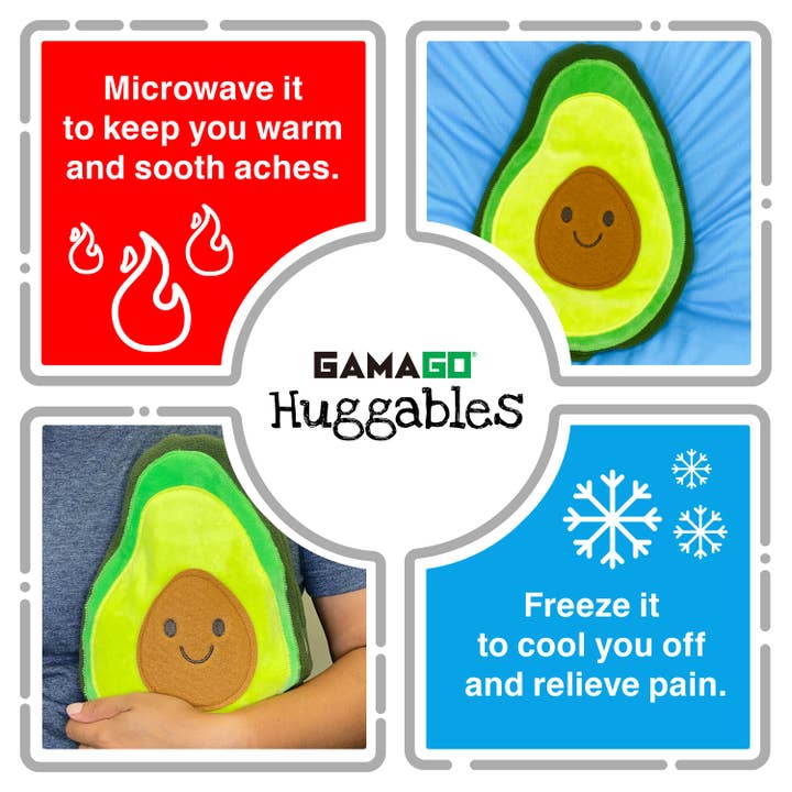 AQUARIUS, GAMAGO, ICUP, & ROCK SAWS by NMR Brands - Wholesale Heating Pad - Huggable Avocado Heating Pad & Pillow
