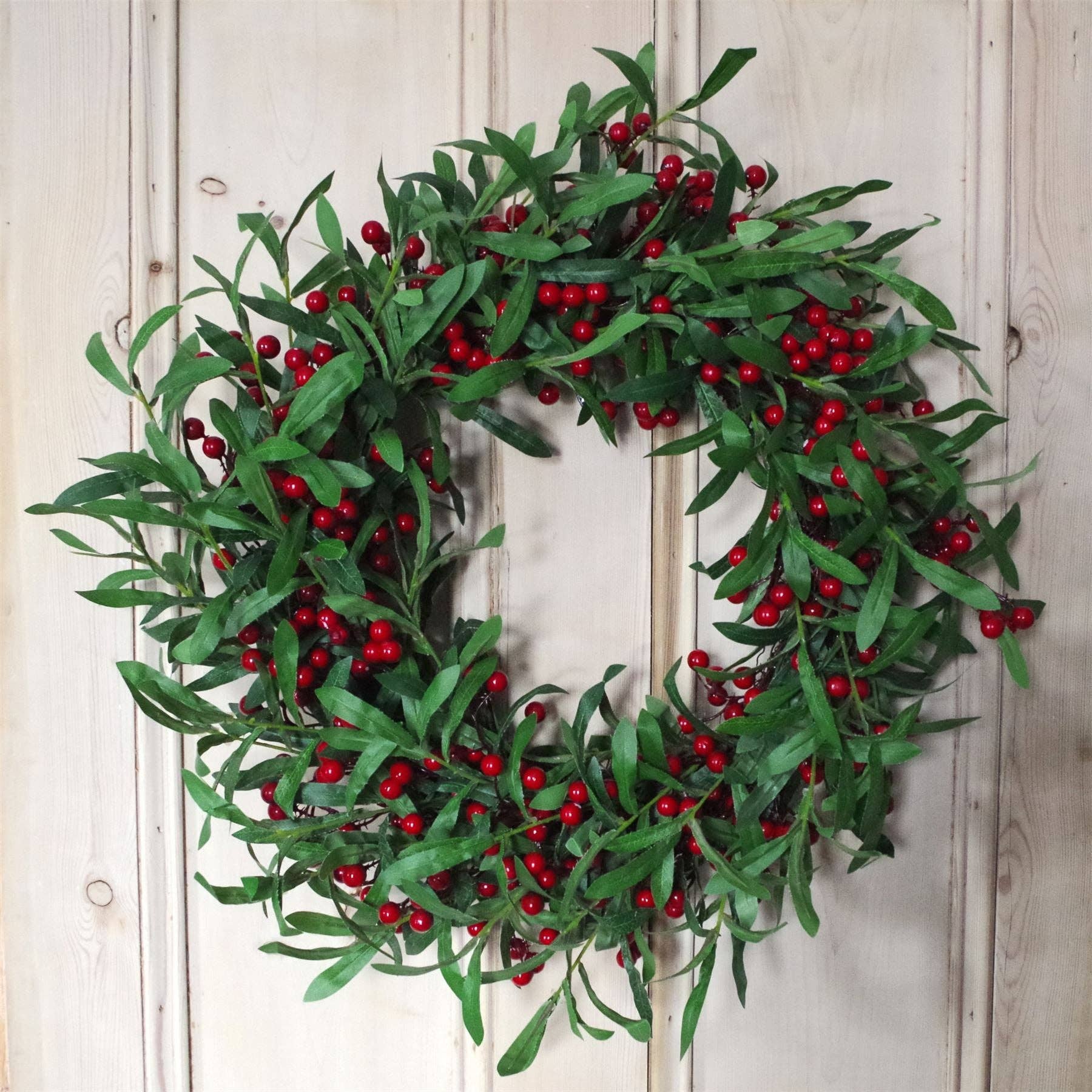 Leaf Design UK LTD – wholesale Wreath – Large Luxury Wreath Christmas Mistletoe Leaf 60cm 24 inch4
