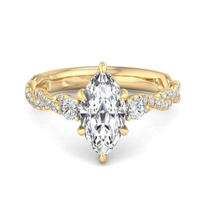 Markis Labodlad Diamant Center Förlovningsring för wholesale av Caratina