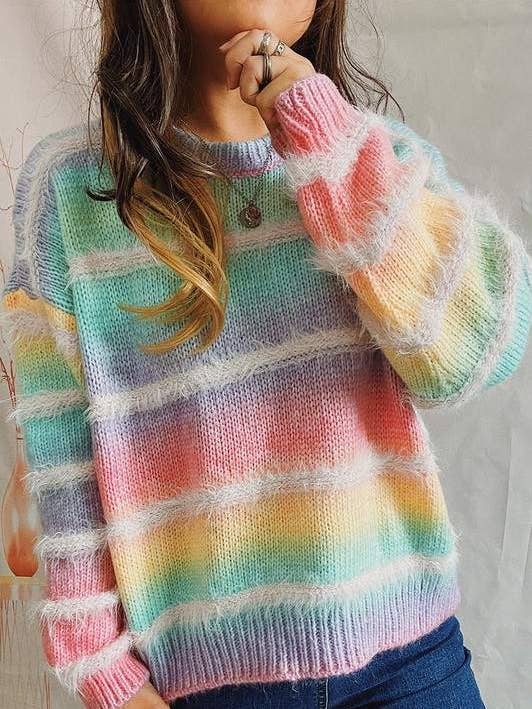 fluffy tie dye sweater for wholesale by Queen Fashion
