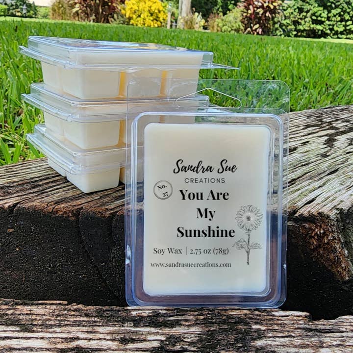 You Are My Sunshine Soy Wax Melt, 2.75oz | Sunflower Floral for wholesale by Sandra Sue Creations LLC