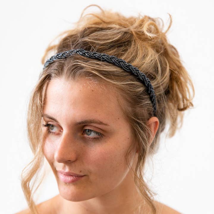 Headband - Pewter Rush for wholesale by Headbands of Hope | One Purchased One Donated