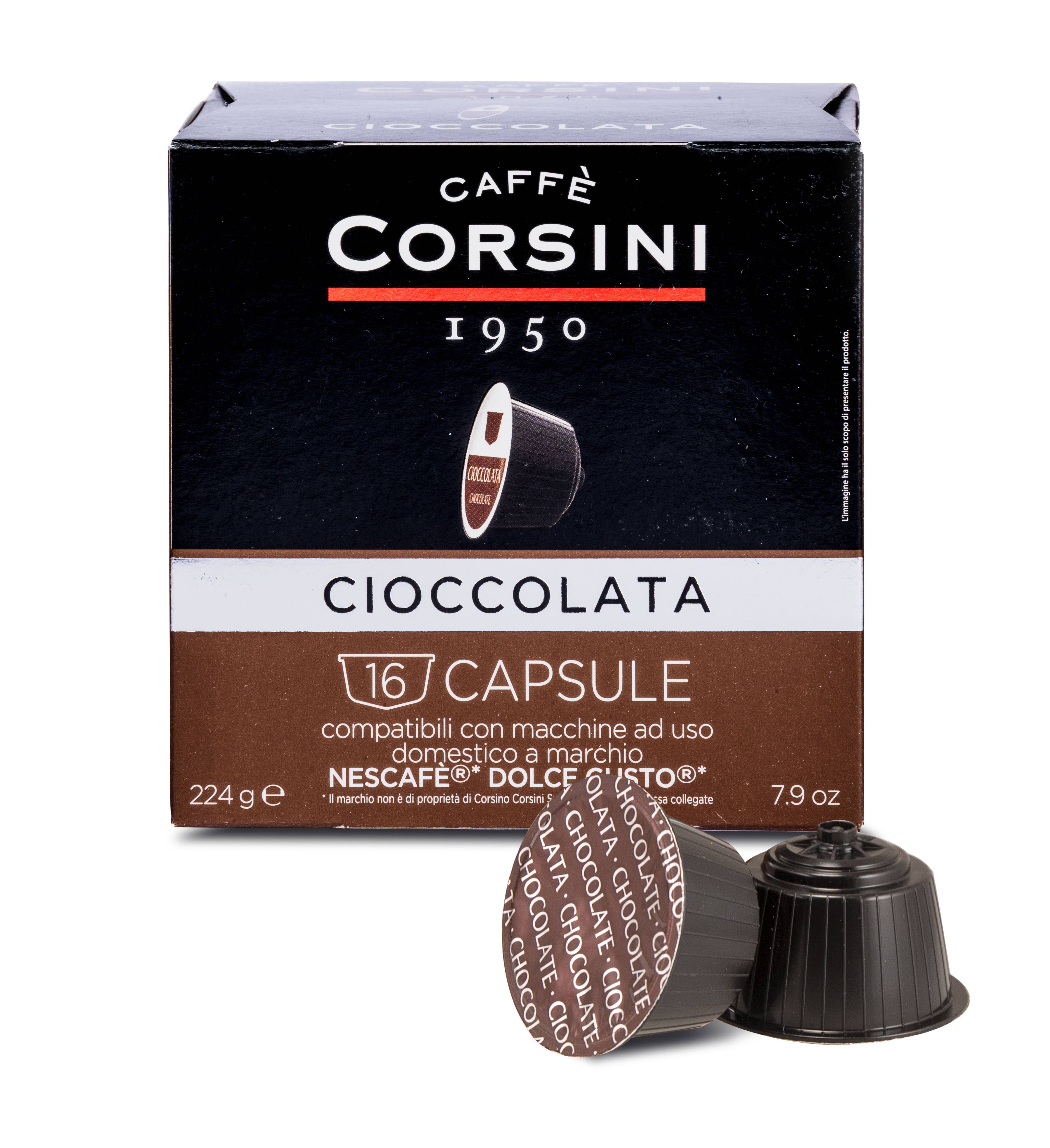 Caffè Corsini - Wholesale Coffee Pods - 16 Dolce Gusto® compatible capsules | CHOCOLATE