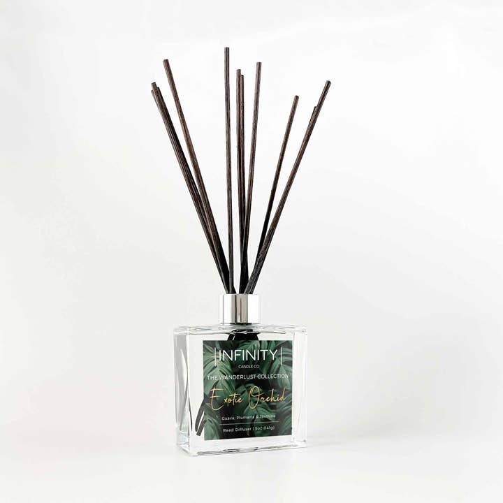 Exotic Orchid Reed Diffuser - The Wanderlust Collection for wholesale by Infinity Candle Co