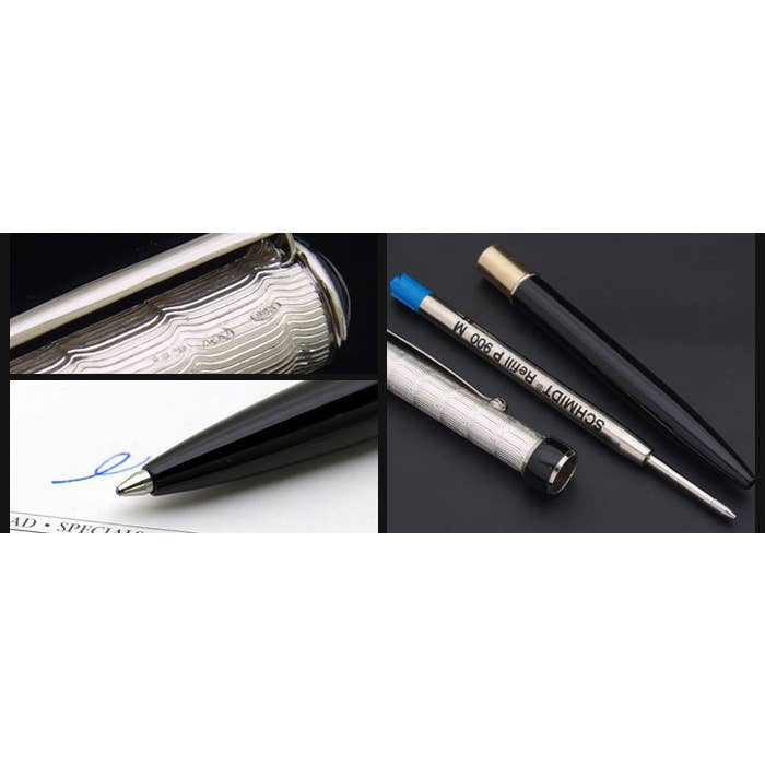 Grifos pens - Vendita all'ingrosso Penne - Penna a sfera/matita personalizzata argento e lacca nera4