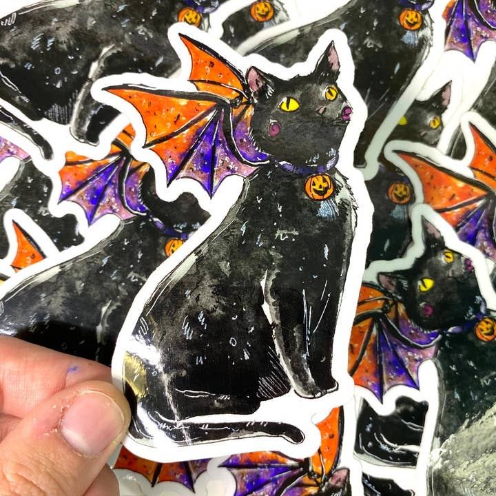 Aquabun - Vente Autocollant - Autocollant Black Cat Dragon1