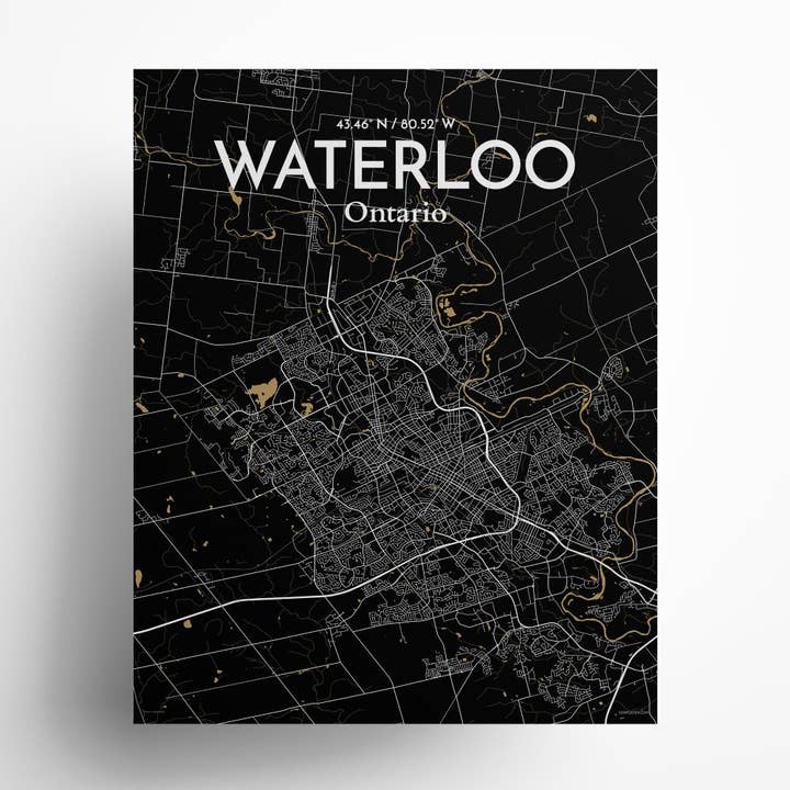 OurPoster.com - Wholesale Poster - Waterloo City Map Poster256