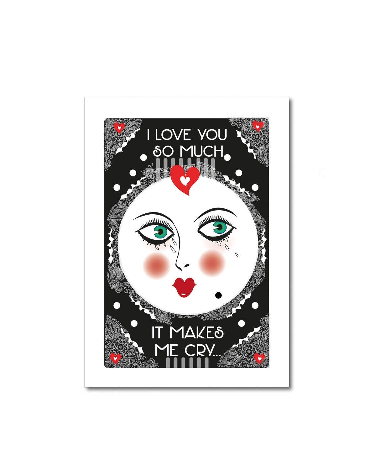 Rosie Rose Parker – wholesale Art print – Whimsical unusual wallart print face print retro weird0
