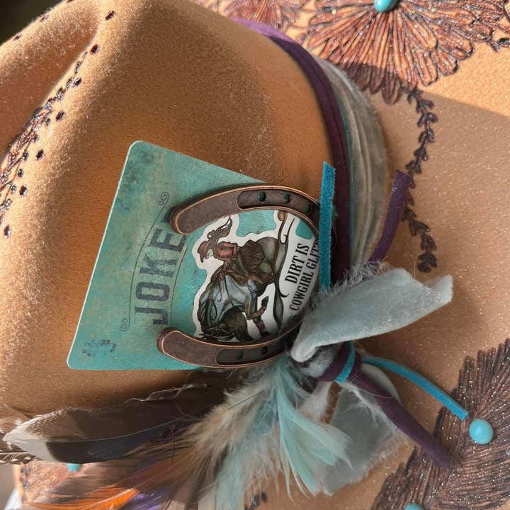 Feathered Gypsy Custom Hats and Boutique - Wholesale Cowboy Hat - Women's - Cowgirl Glitter Burnt Rancher Hat