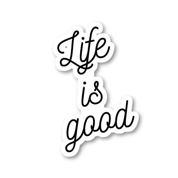 Life Is Good Inspirational Quotes, set di adesivi in vinile per laptop da 2,5, 3 e 4 pollici, citazioni ispiratrici per laptop, telefono, bottiglia d'acqua, auto e altro (confezione da 3) per la vendita all'ingrosso da parte di FunPopStickers