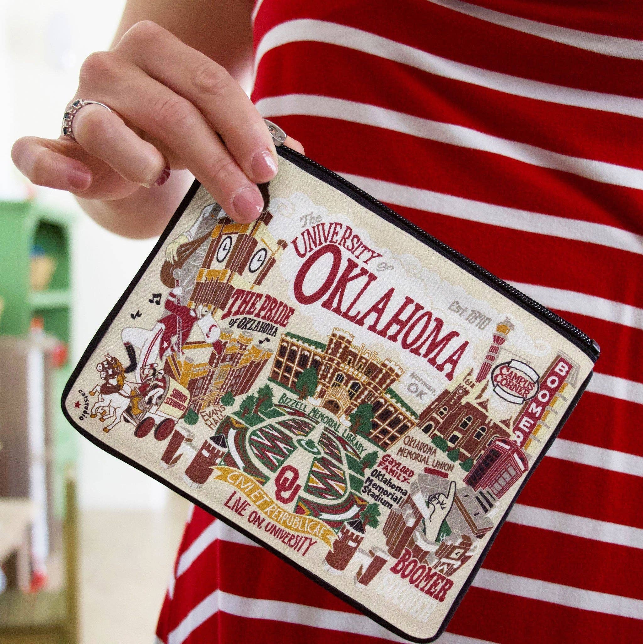 catstudio - Wholesale Pouch - Unisex - Oklahoma, University of Collegiate Zip Pouch3